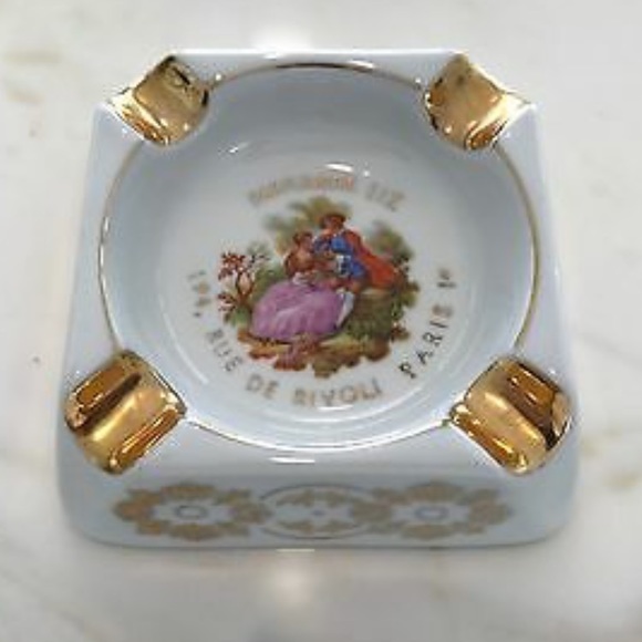 PARFUMERIE LIZ PORCELAINE DE LIMOGES ASHTRAY - Picture 7 of 15